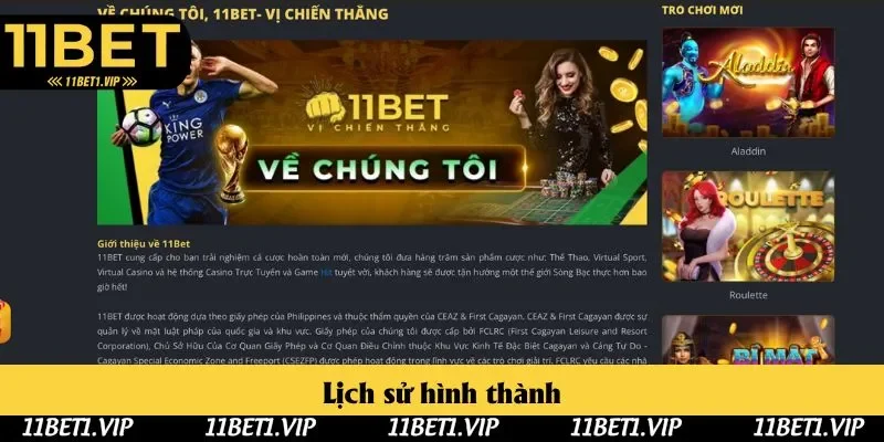 Lịch sử phát triển 11bet Lịch sử phát triển 11bet