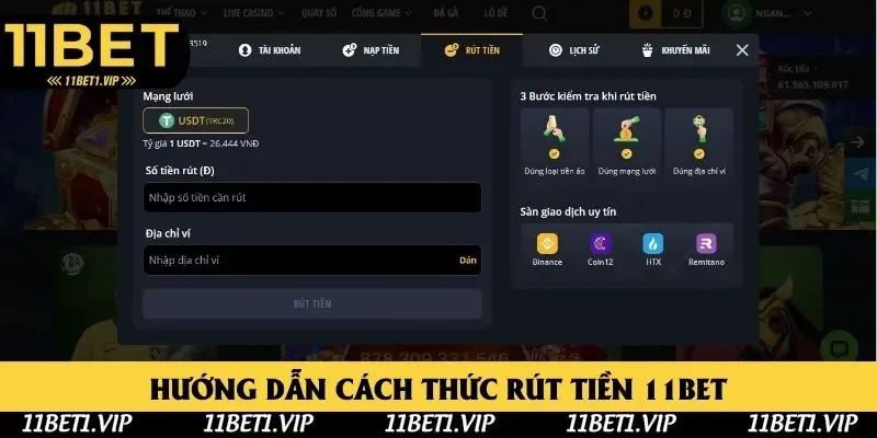 Kiểm tra và xác nhận giao dịch rút tiền 11bet Kiểm tra và xác nhận giao dịch rút tiền 11bet